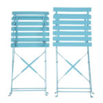 Bolero klappbare Terrassenstühle Stahl azurblau (2 Stück) – Bild 6