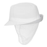 Trilby Hut mit Haarnetz weiß Größe M – Bild 5
