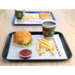 Olympia Kristallon Polypropylen Fast Food Tablett Schwarz Klein 345mm – Bild 4