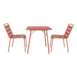 Bolero Terracotta Beistellstühle aus Stahl (4 Stück) – Bild 6