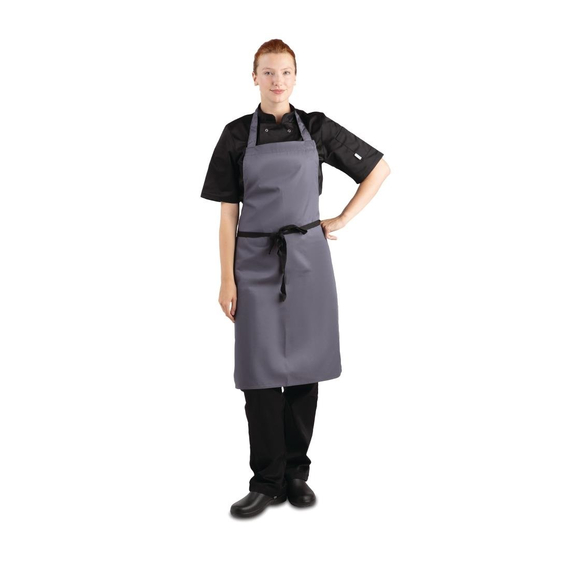 download_oet0-1y.jpg Whites Latzschürze aus Polybaumwolle kohlegrau – Bild 1