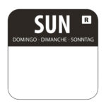 Hygiplas Farbcode Sticker Sonntag schwarz (1000 Stück)