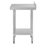 Vogue Edelstahl Arbeitstisch mit Aufkantung und Regalboden 60 x 60cm – Bild 5