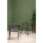 Bolero Eden PE Twist Rattan Outdoor-Sessel Charcoal (4 Stück) – Bild 10