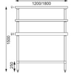 Vogue Arbeitstisch mit Regalboden und Wandregal 120cm – Bild 8