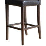 Bolero Barhocker mit Rückenlehne Kunstleder dunkelbraun – Bild 5