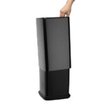 Bolero Quadratischer Abfalleimer Titanium Schwarz 10Ltr – Bild 3