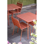 Bolero Terracotta Beistellstühle aus Stahl (4 Stück) – Bild 8