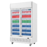 Polar G-Serie Zweitürige Displaykühlung mit Leuchtkasten 950L Schwingtüren – Bild 3