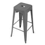 Bolero Bistro Stahlhocker Gun Metal Grey (4 Stück) – Bild 4
