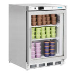 Polar C-Serie Gefrierschrank Untertisch mit Glasfront - Edelstahl