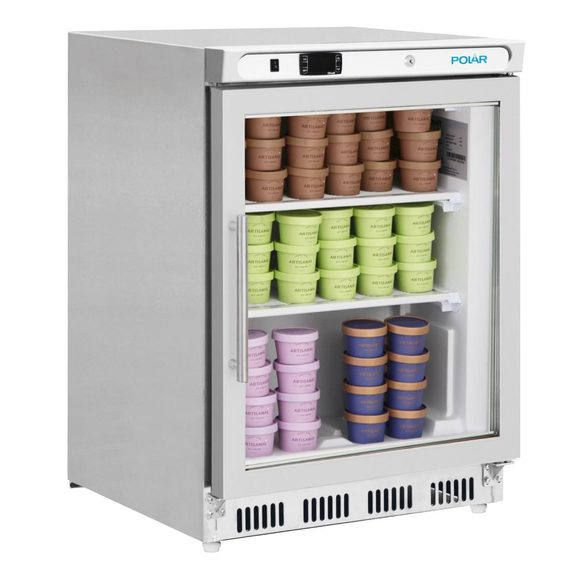 download_pc60-w8.jpg Polar C-Serie Gefrierschrank Untertisch mit Glasfront - Edelstahl – Bild 1