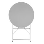 Bolero runder klappbarer Terrassentisch Stahl grau 60cm – Bild 2