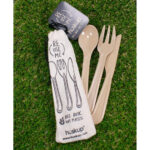 Wiederverwendbares Reisschalen-Besteckset - Messergabellöffel im Jutesack – Bild 5