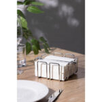 Olympia Cocktail-Serviettenhalter mit Gewicht 14 x 14cm – Bild 5