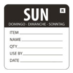 Hygiplas Farbcodesticker Sonntag (500 Stück)