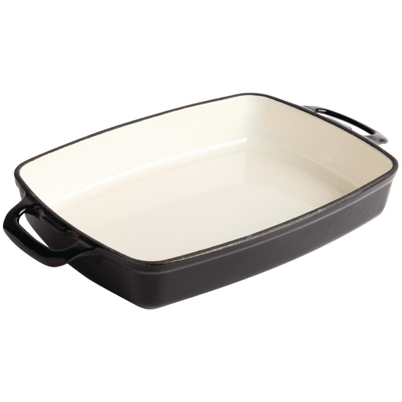 download_pkte-ow.jpg Vogue rechteckige Auflaufform Gusseisen schwarz 2,8L – Bild 1