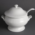Olympia Whiteware Suppenterrine und Kelle 2,5L – Bild 5