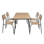 Bolero Santorini Outdoor-Stühle in Holzoptik (4 Stück) – Bild 8