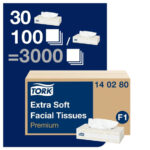 Tork Premium Extra Soft Gesichtstücher 2lagig (30x100) (30 Stück) – Bild 2