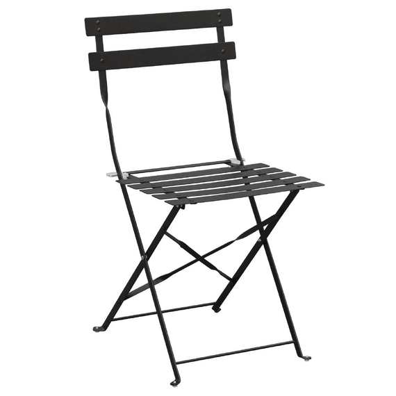 download_preb-0m.jpg Bolero Perth Schwarze Pflasterstil Stahl-Klappstühle (2 Stück) – Bild 1