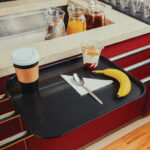 Olympia Kristallon Polypropylen Fast-Food-Tablett Schwarz Mittel 415mm