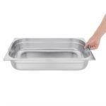 Vogue Edelstahl GN-Behälter GN1/1 mit Griffen 10cm – Bild 4