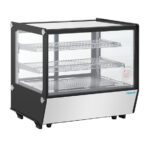 Polar G-Serie Tischkühlvitrine Schwarz Quadratglas 120Ltr – Bild 2