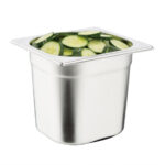 Vogue Edestahl Gastronormbehälterset 6x1/6 mit Deckel – Bild 4