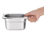 Vogue GN-Behälter Edelstahl 10cm GN1/9 – Bild 5