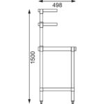 Vogue Arbeitstisch mit Regalboden und Wandregal 120cm – Bild 9