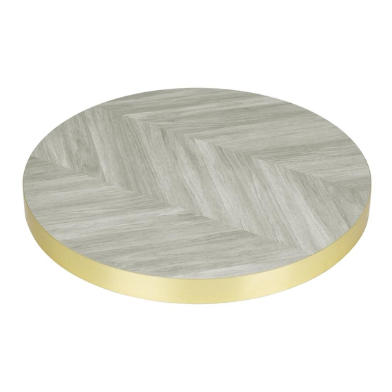 download_qewk-no.jpg Bolero, vorgebohrte runde Tischplatte im Chevron-Design, 600 mm – Bild 1