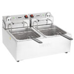 Buffalo Doppel-Elektrofritteuse mit Timer 2x5Ltr – Bild 4