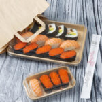 Fiesta Recycelbare PET-Deckel für Nr. 7 Sushi-Schalen (300 Stück) – Bild 5