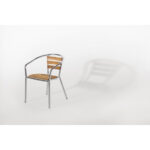 Bolero Aluminium Bistrostühle mit Rückenlehne aus Eschenholz (4 Stück) – Bild 7