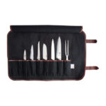 Boldric Messertasche aus schwarzem Segeltuch 6 Fächer – Bild 5