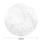 Bolero Runde Tischplatte mit Marmoreffekt Weiß 600mm – Bild 5
