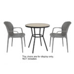 Bolero Marston runder Outdoor Tisch Schwarz 700mm – Bild 2