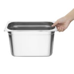 Vogue GN-Behälter Edelstahl 20cm GN1/3 – Bild 5