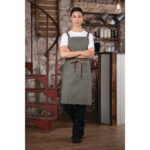 Southside Baumwoll-Canvas Latzschürze Khaki – Bild 10