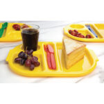Olympia Kristallon Tabletts mit Fächern 32,2x23,6cm gelb (10 Stück) – Bild 4