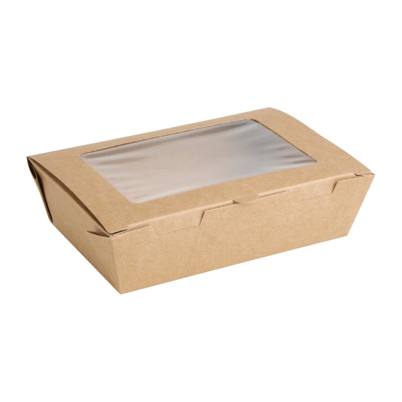 download_rl7l-yh.jpg Fiesta Recycelbare Salatbox mit PET-Fenster 700ml (Packung mit 200 Stück) – Bild 1