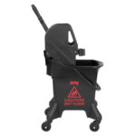 Jantex 20Ltr Hoher Wischeimer mit Wringer - Roter Druck – Bild 2