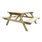 Picknickbank aus Holz für bis zu 6 Personen – Bild 3