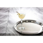 Olympia rundes Serviertablett Edelstahl 30,5cm