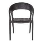 Bolero Rattanstühle mit Armlehne schwarz (4 Stück) – Bild 2