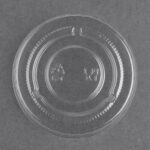 Fiesta Becherdeckel aus recycelbarem PET-Bagasse, transparent (1000 Stück) – Bild 2