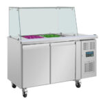 Polar U-Serie Premium Zweitürige Saladette Thekenkühlschrank der mit Schutz – Bild 4