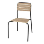 Bolero Santorini Outdoor-Stühle in Holzoptik (4 Stück) – Bild 6
