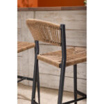 Bolero Eden PE Twist Rattan Outdoor Barhocker Natur (2 Stück) – Bild 6